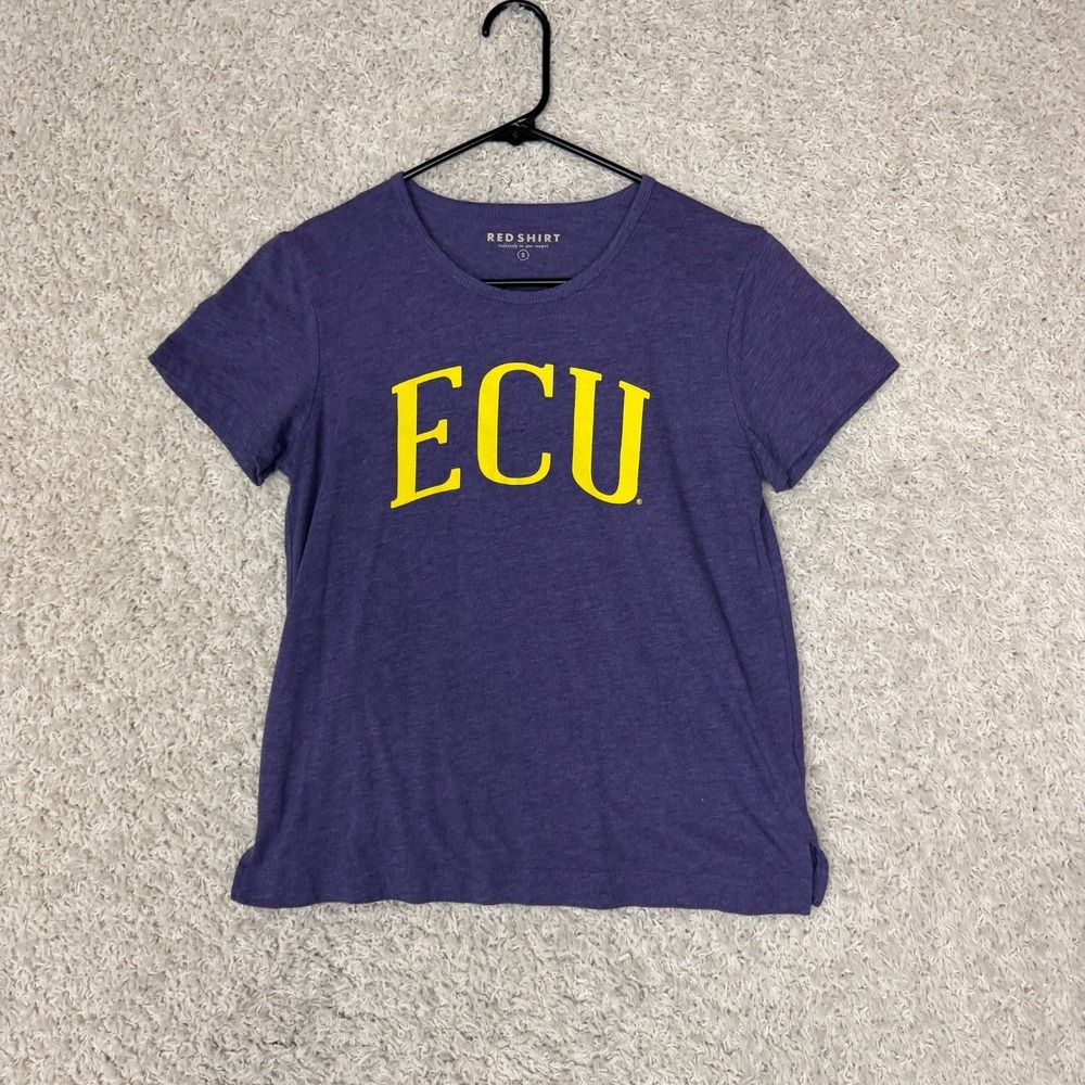 East Carolina University ECU Pirates Tee Womens Small Purple Short Sleeve